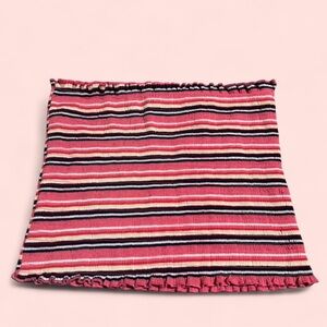 Hot Kiss Pink and White Striped Top‎